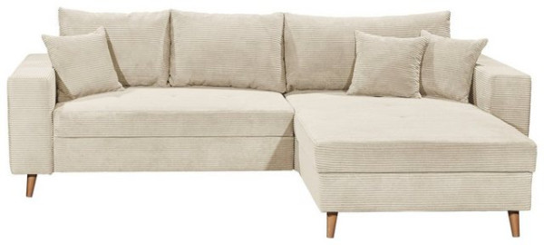 ED EXCITING DESIGN Ecksofa Larina, 2 Teile, frei stellbar, Bettfunktion & Bettkasten, inkl. Rücken-