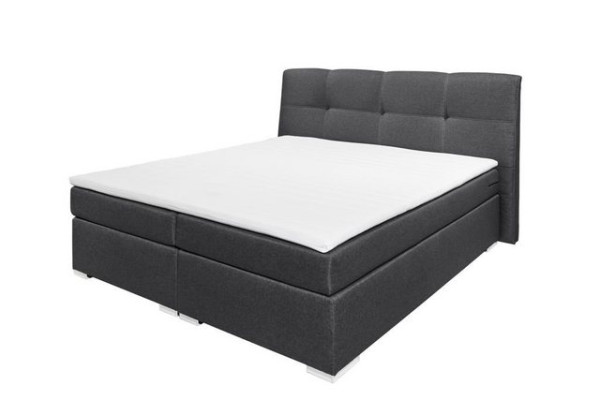 ED EXCITING DESIGN Boxspringliege (160 x 200 cm, Pensacola 1 schwarz 160 cm), Schwarz