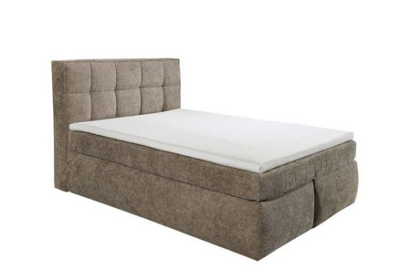 ED EXCITING DESIGN Boxspringliege (140 x 200 cm, Michigan), Braun