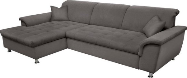 DOMO collection Ecksofa Franzi Steppung im Sitzbereich B7T/H: 278/162/80 cm, Schlafsofa, wahlweise m