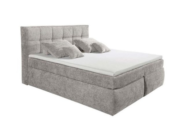 ED EXCITING DESIGN Boxspringliege (160 x 200 cm, Michigan), Silber