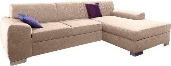 DOMO collection Ecksofa Ricardo, mit Recamiere, wahlweise mit Bettfunktion