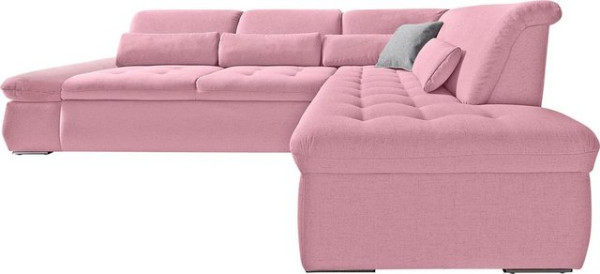 DOMO collection Ecksofa Aldo, mit Ottomane, wahlweise mit Bettfunktion