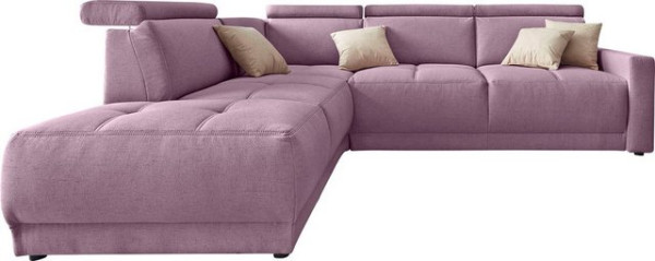 DOMO collection Ecksofa Ava, mit Ottomane, Federkern wahlweise mit Kopfteilverstellungen