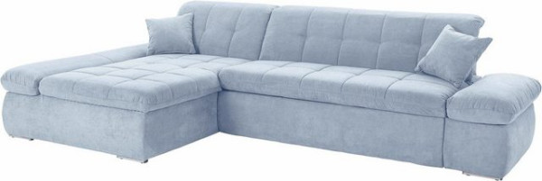 DOMO collection Ecksofa NMoric XXL, B/T/H: 300/172/80cm, Revamierenabschluss, wahlweise mit Bettfunk