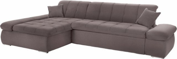 DOMO collection Ecksofa NMoric XXL, B/T/H: 300/172/80cm, Revamierenabschluss, wahlweise mit Bettfunk