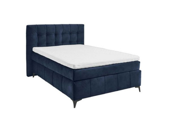 ED EXCITING DESIGN Boxspringliege (140 x 200 cm, Oregon), Blau