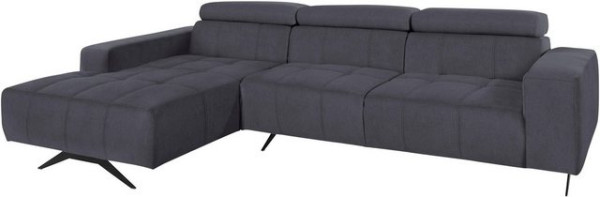 DOMO collection Ecksofa Trento, wahlweise mit Kopfteilverstellung, Recamiere links/rechts bestellbar