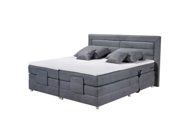 ED EXCITING DESIGN Boxspringliege (160 x 200 cm, Saba), Grau