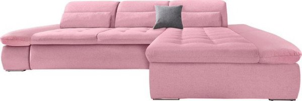 DOMO collection Ecksofa Aldo, mit Recamiere, wahlweise mit Bettfunktion