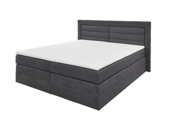 ED EXCITING DESIGN Boxspringliege (180 x 200 cm, Saba), Grau