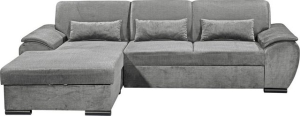 ED EXCITING DESIGN Ecksofa Tampa, frei im Raum stellbar, mit Bettkasten, Schlaffunktion, 3 Nierenkis