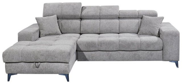 ED EXCITING DESIGN Ecksofa Sydney, 2 Teile, frei im Raum stellbar, mit Bettkasten, inkl. Kopfteilver