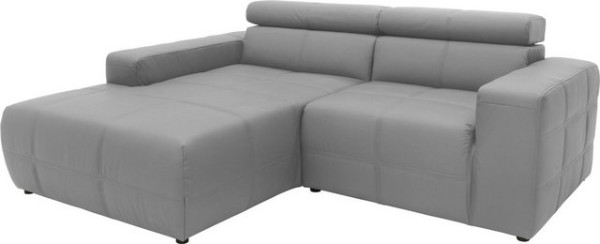 DOMO collection Ecksofa Brandon kleine Ausführung B/T/H: 214/100/80 cm, Mit Kopfteilverstellung, auc