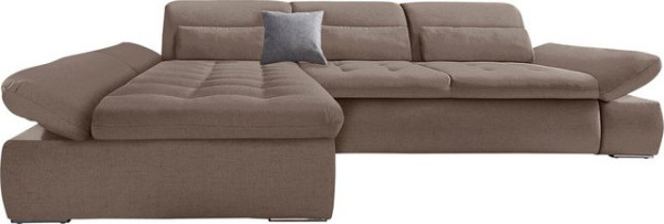 DOMO collection Ecksofa Aldo, mit Recamiere, wahlweise mit Bettfunktion