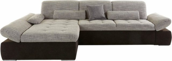 DOMO collection Ecksofa Aldo, mit Recamiere, wahlweise mit Bettfunktion