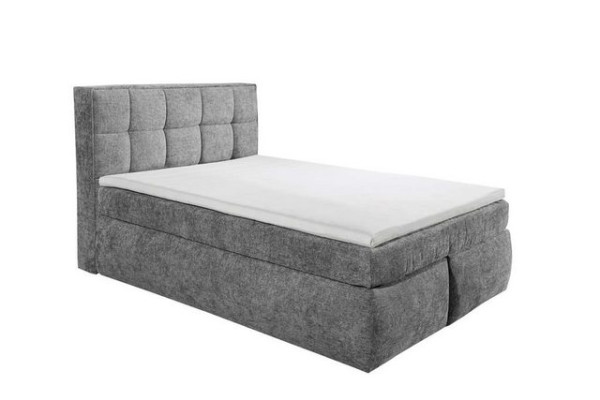 ED EXCITING DESIGN Boxspringliege (140 x 220 cm, Michigan), Grau