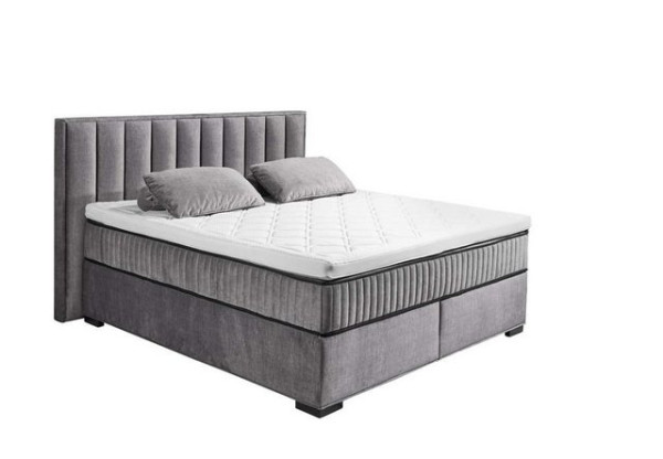 ED EXCITING DESIGN Boxspringliege (160 x 200 cm, Licata), Grau